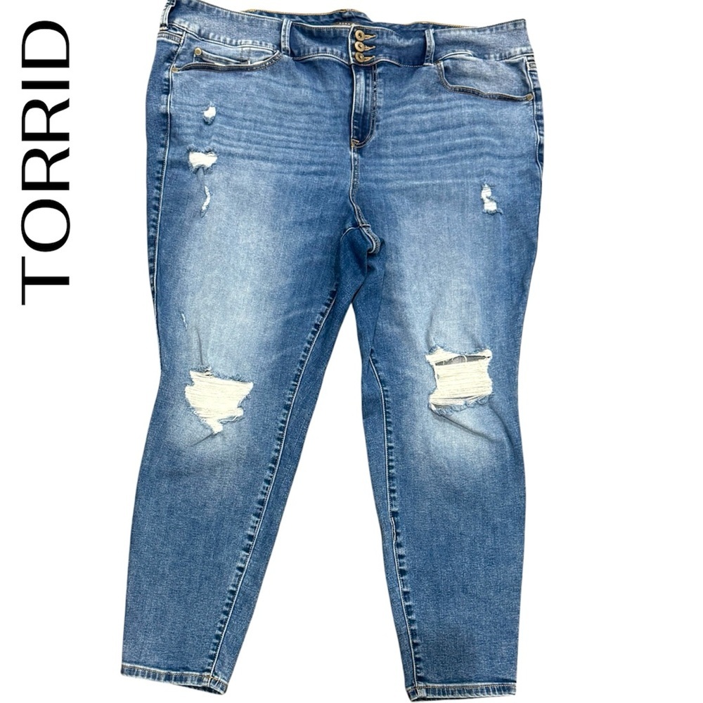 Torrid Super Soft Woman's Distressed Casual Jeggings Size 24R